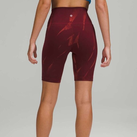 Lululemon Wunder Train High-Rise Short 8" Sun Bleached Wash Red Merlot - Picture 6 of 6
